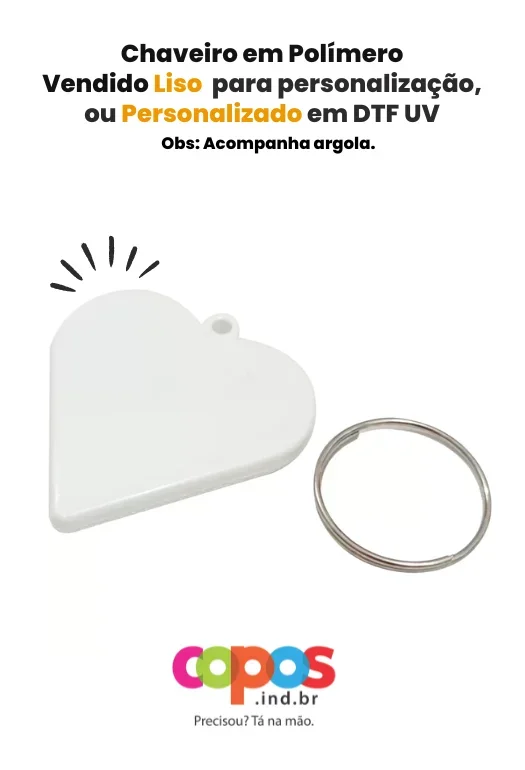 Chaveiro Personalizado Cora&ccedil;&atilde;o